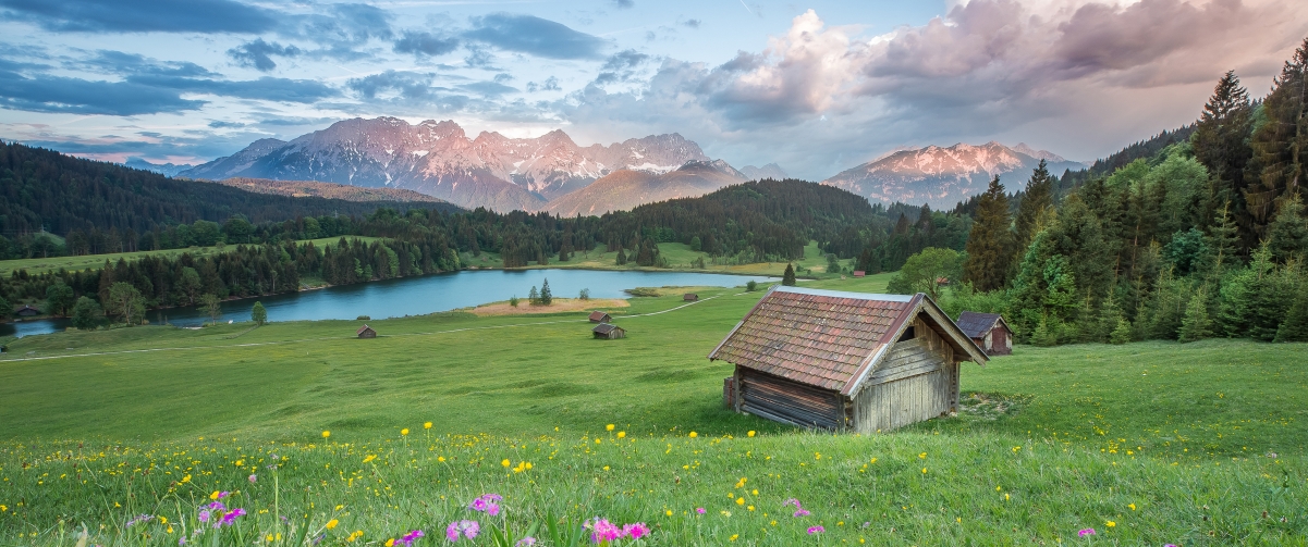 阿尔卑斯自然风景3440x1440高清图片
