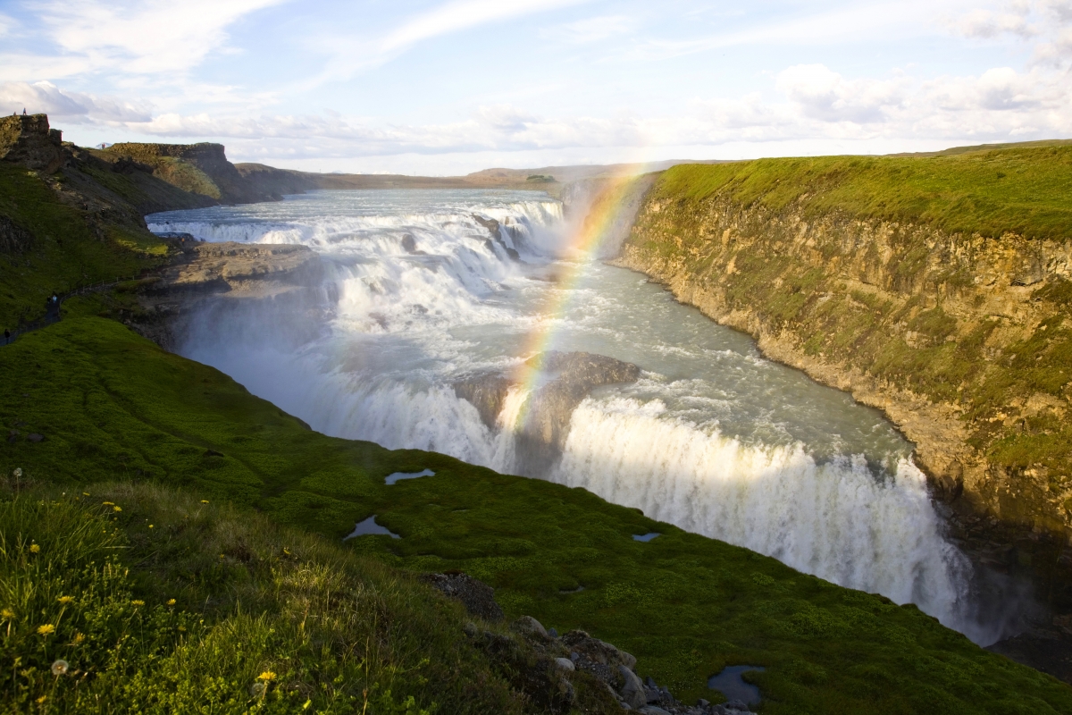冰岛塞里雅兰瀑布河流风景图片