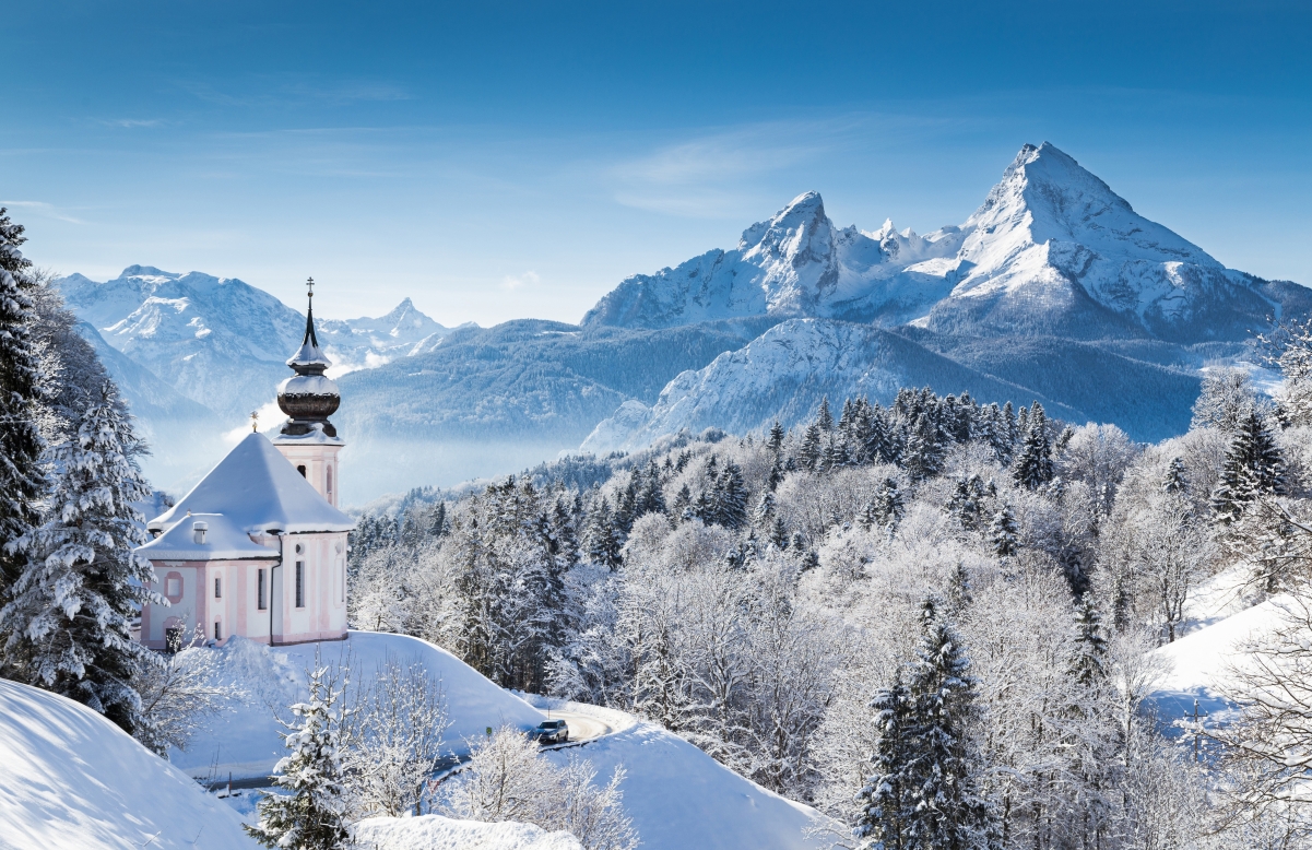 雪 教堂 风景图片 冬季