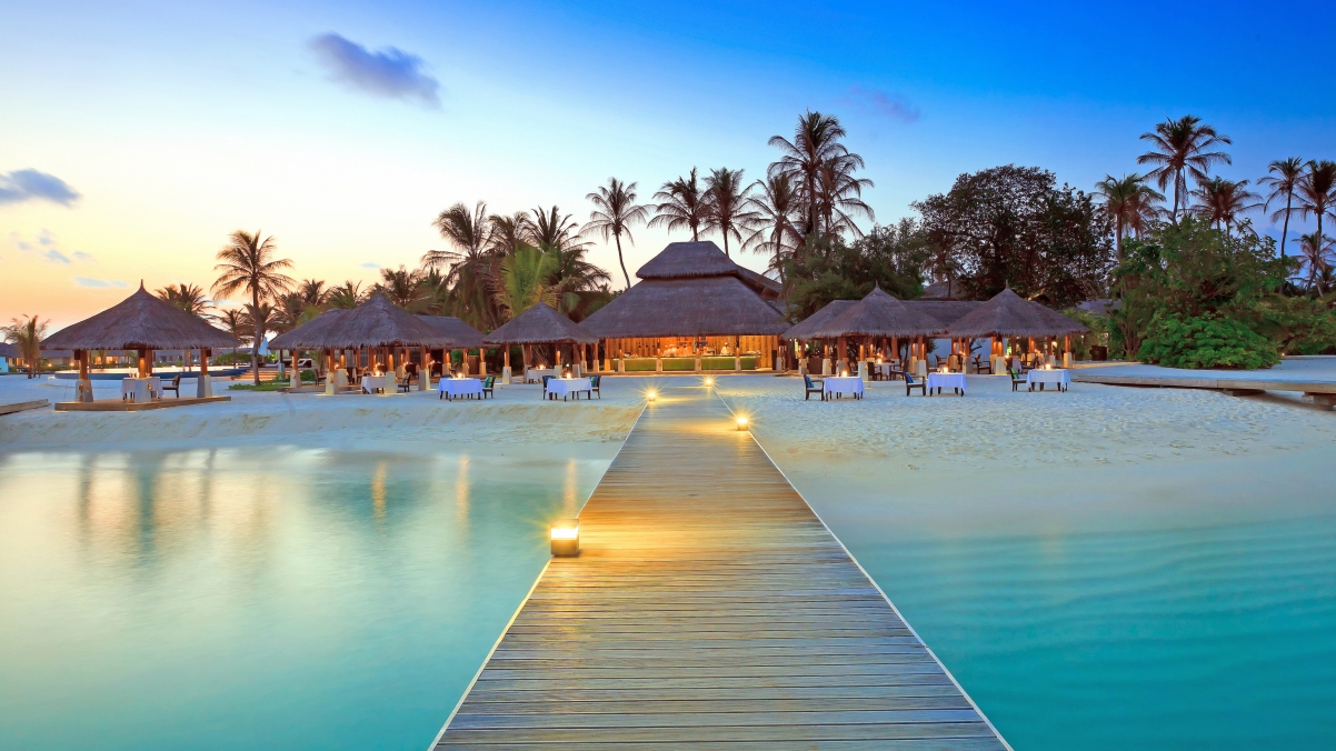 马尔代夫群岛度假高清桌面图片