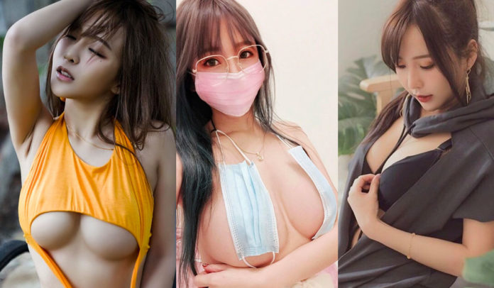 台湾正妹邱默默口罩当胸罩 网友：「三个头有三个罩很合理」 (20P)